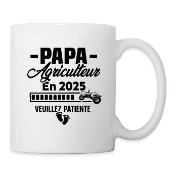2025 Papa Agriculteur Agriculture Bébé Naissance - Mug blanc - blanc - Droite
