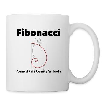 Fibonacci formed this beautiful body - Tasse - Weiß - Rechts