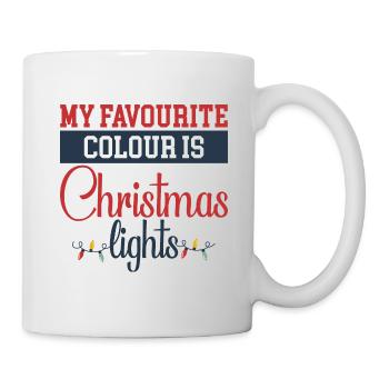 Christmas design with lights - Mug - white - Right
