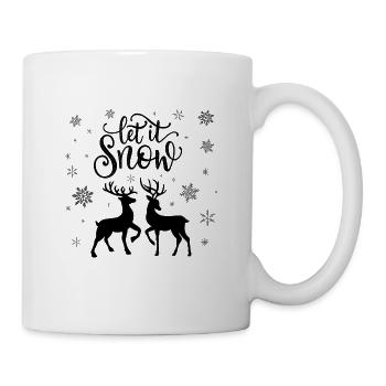 Laissez neiger avec les cerfs et les chevreuils - Mug blanc - blanc - Droite