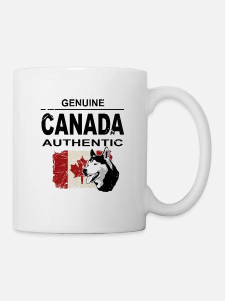 Kanada - Maple Leaf - Huskys - Canada - Tasse - Weiß