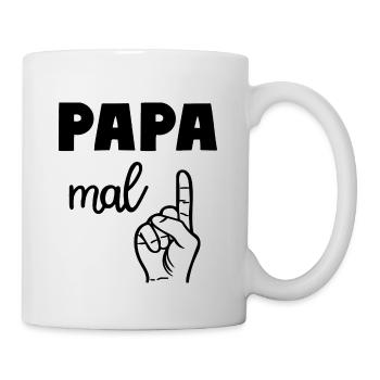 Papa mal Eins Vater - Tasse - Weiß - Rechts