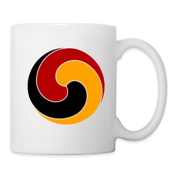 Roue de la joie, Gankyil, Tibet, Japon, Bouddhisme zen - Mug blanc - blanc - Droite