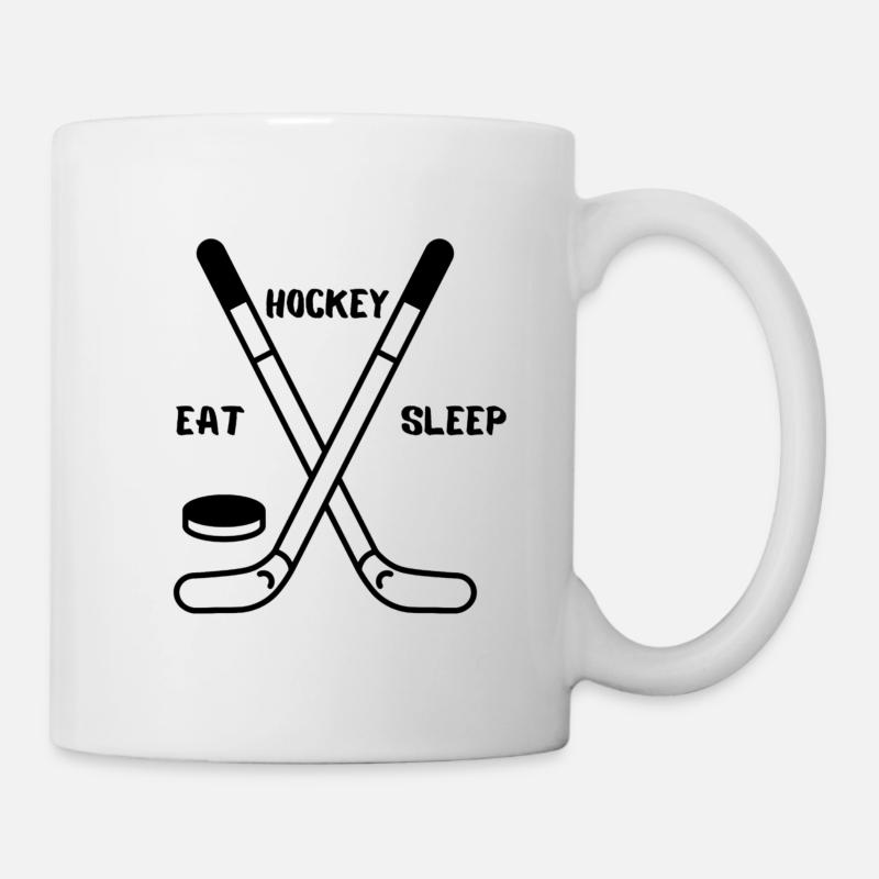 Eat, Sleep, Hockey - Tasse - Weiß