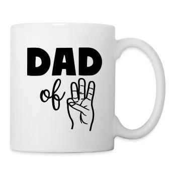 Dad of Three 3 Dad - Mug - white - Right