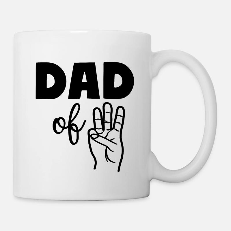 Dad of Three 3 Dad - Tasse - Weiß