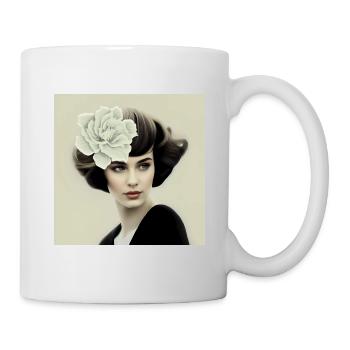 Ava, digital painting - Mug - white - Right