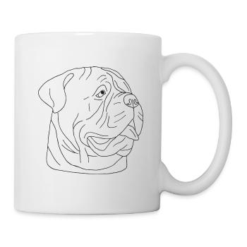 Bullmastiff - Tasse - Weiß - Rechts