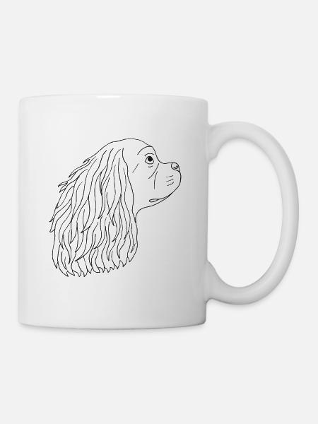 Cavalier King Charles Spaniel - Tasse - Weiß