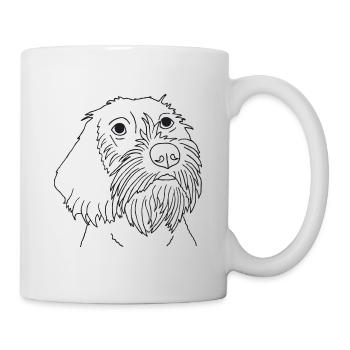 Rauhaardackel - Tasse - Weiß - Rechts