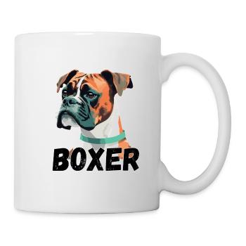 Boxer T-Shir: für Hunde Liebhaber - Tasse - Weiß - Rechts