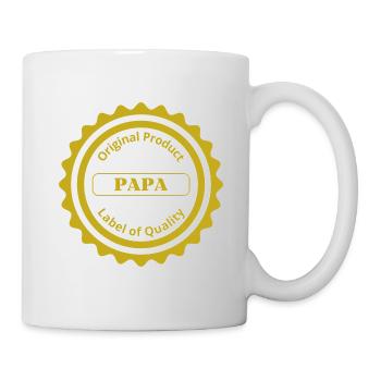 Label de qualité / Papa / Français - Mug blanc - blanc - Droite