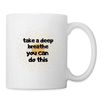 respiration profonde vous pouvez ceci - Mug blanc - blanc - Droite