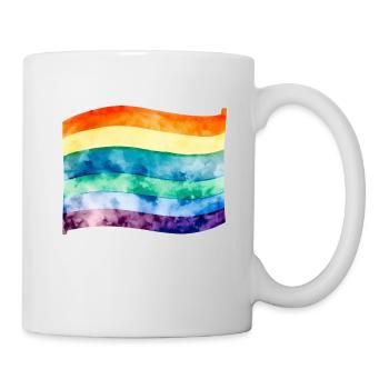 LGBT-Flagge - Tasse - Weiß - Rechts
