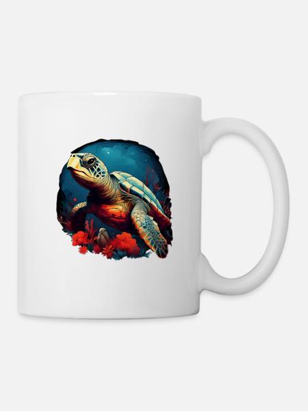 Belle tortue - Mug blanc - blanc