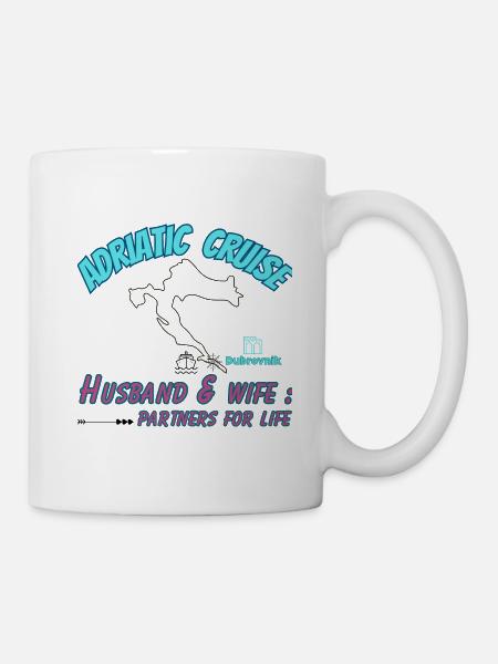 Adriatic cruise husband & wife - Mug blanc - blanc