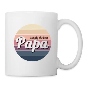 Papa - simply the best - Vintage - Sprüche - Tasse - Weiß - Rechts