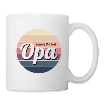 Opa - simply the best - Vintage - Sprüche - Tasse - Weiß - Rechts
