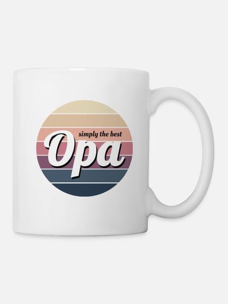 Opa - simply the best - Vintage - Sprüche - Tasse - Weiß