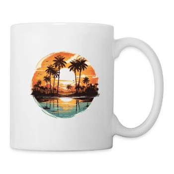Scène de plage 2 - Mug blanc - blanc - Droite
