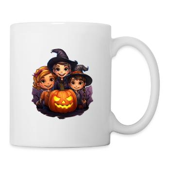 Kinder an Halloween - Tasse - Weiß - Rechts