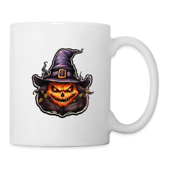 Pumpkin with witch hat Halloween - Mug - white - Right