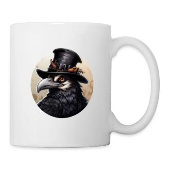 Vogel mit Hut Halloween - Tasse - Weiß - Rechts