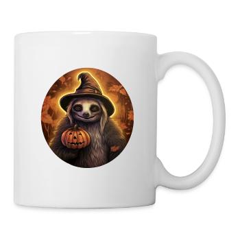Halloween Faultier 3 - Tasse - Weiß - Rechts