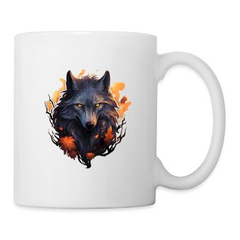 Wolf Autumn Halloween - Mug - white - Right