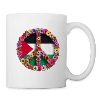 DRAPEAU PALESTINE DRAPEAU PALESTINE Drapeau Fleurs Paix - Mug blanc - blanc - Droite