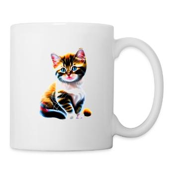 Baby-Weihnachtskatze - Tasse - Weiß - Rechts