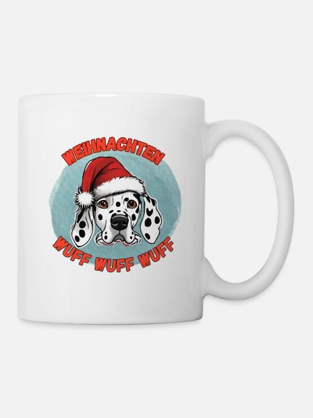 Weihnachten "Wuff" - Tasse - Weiß