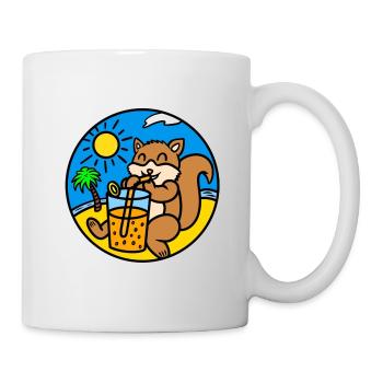 Squirrel drink juice - Mug - white - Right