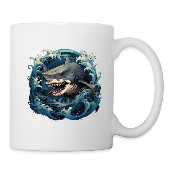 Tribal-Hai - Tasse - Weiß - Rechts