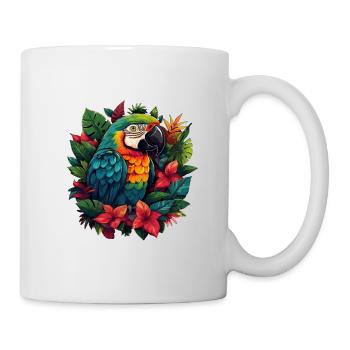 Tropen Papagei - Tasse - Weiß - Rechts