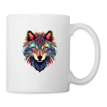 Cercle de loup d’ombre néon - Mug blanc - blanc - Droite