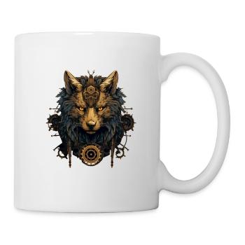 Cercle de loups zen - Mug blanc - blanc - Droite