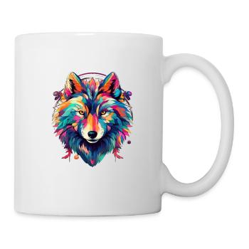 Cercle de loup d’ombre néon - Mug blanc - blanc - Droite