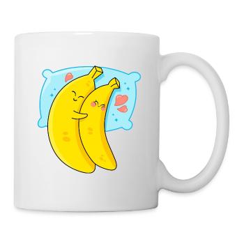 Bananen und Schlaf - Tasse - Weiß - Rechts