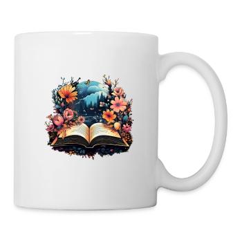 Cercle de fleurs latérales - Mug blanc - blanc - Droite