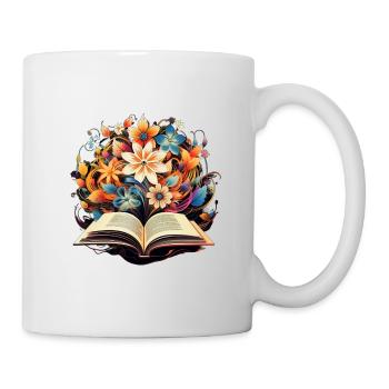 Couronne de fleurs de hêtre - Mug blanc - blanc - Droite