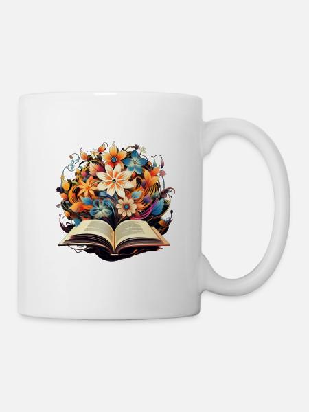 Beech Flower Wreath - Mug - white
