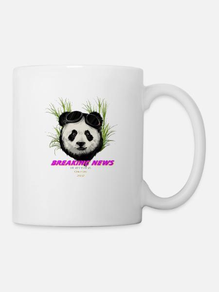 Breaking News New Panda - Tasse - Weiß