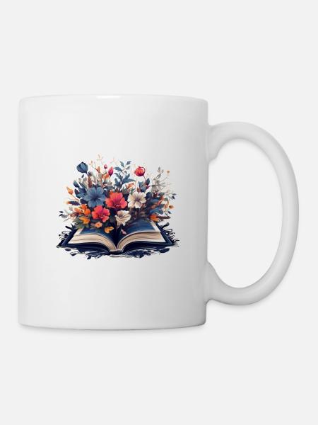 Buch der Blumen - Tasse - Weiß