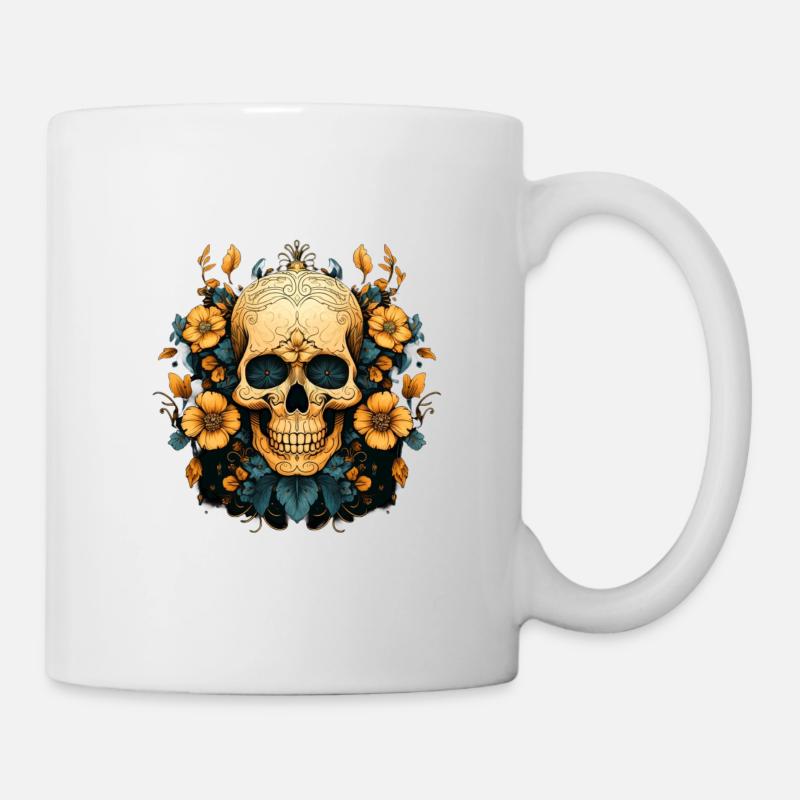 Skull Garden Rings - Tasse - Weiß
