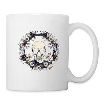 Whimsical Skull Circle - Tasse - Weiß - Rechts