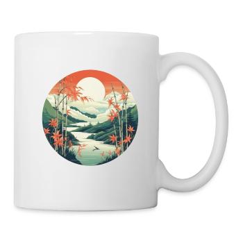 Asien-Asymmetrie - Tasse - Weiß - Rechts
