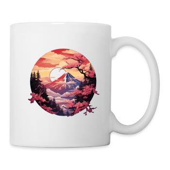 Geometrische Gipfel - Tasse - Weiß - Rechts