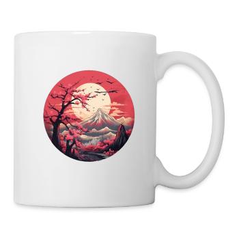 Mystische Kirschblüten - Tasse - Weiß - Rechts