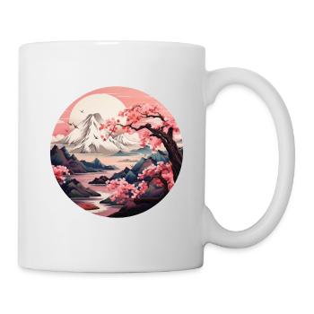 Crépuscule cerise - Mug blanc - blanc - Droite